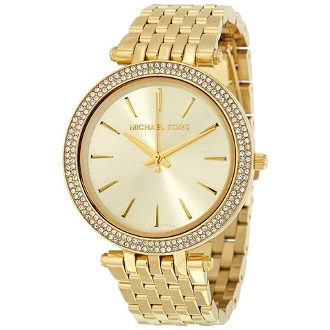 damenuhr gold michael kors|michael kors leather watches.